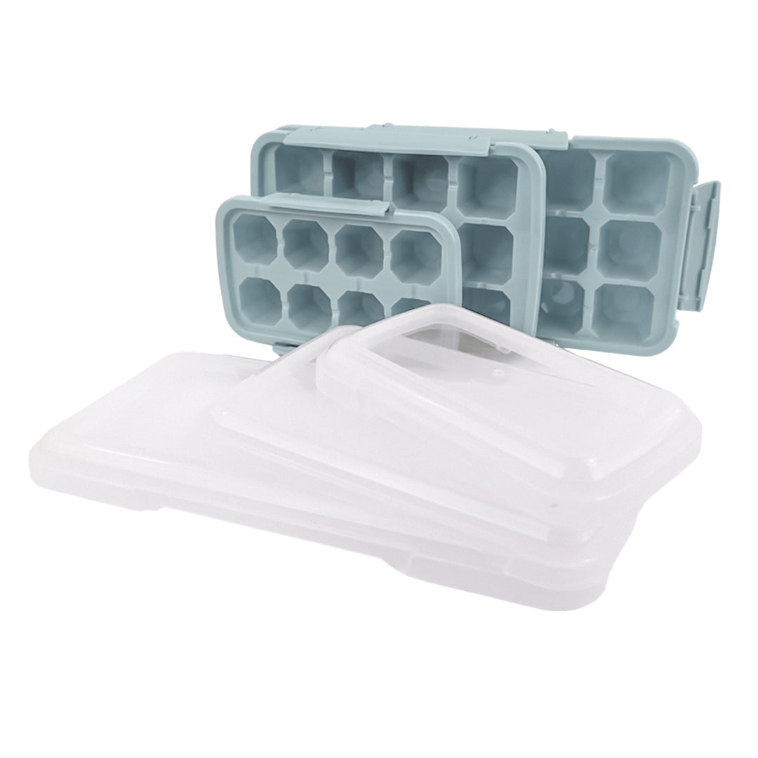 Set de bandejas de Hielo con tapa - Azul