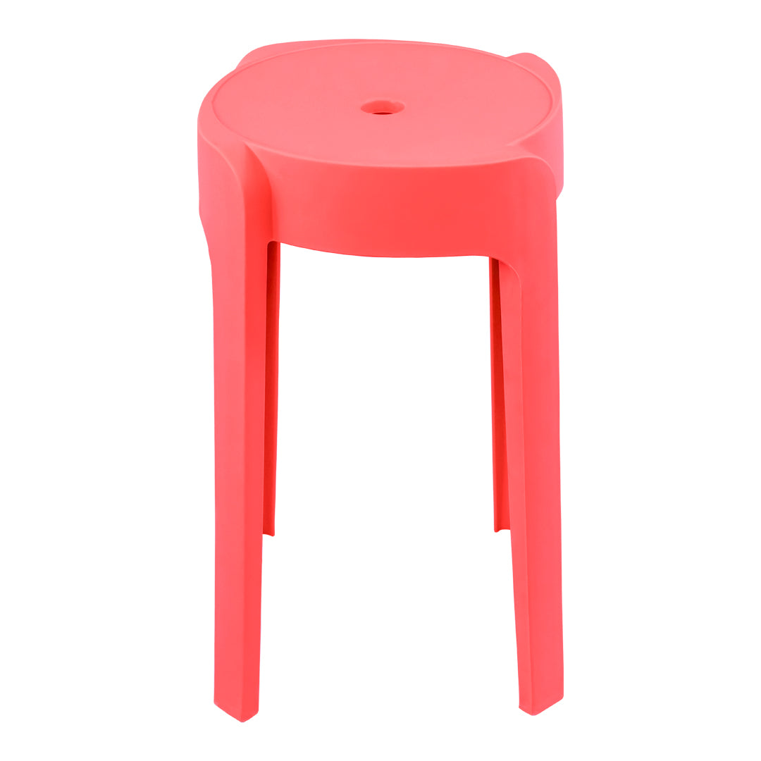 Banco de Plástico Apilable – Color Rojo