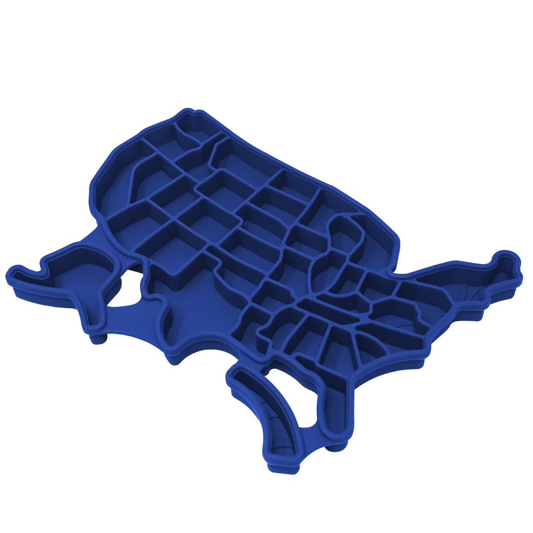 Bandeja de Hielo de Silicona Mapa de Estados Unidos | Color Azul