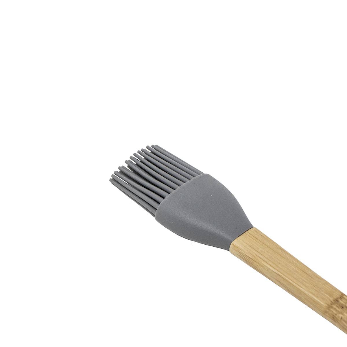 Brocha de Silicona Gris con Mango de Madera