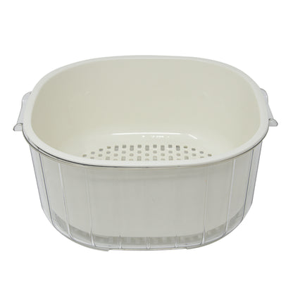 Colador Cuadrado de Cocina, Color Blanco