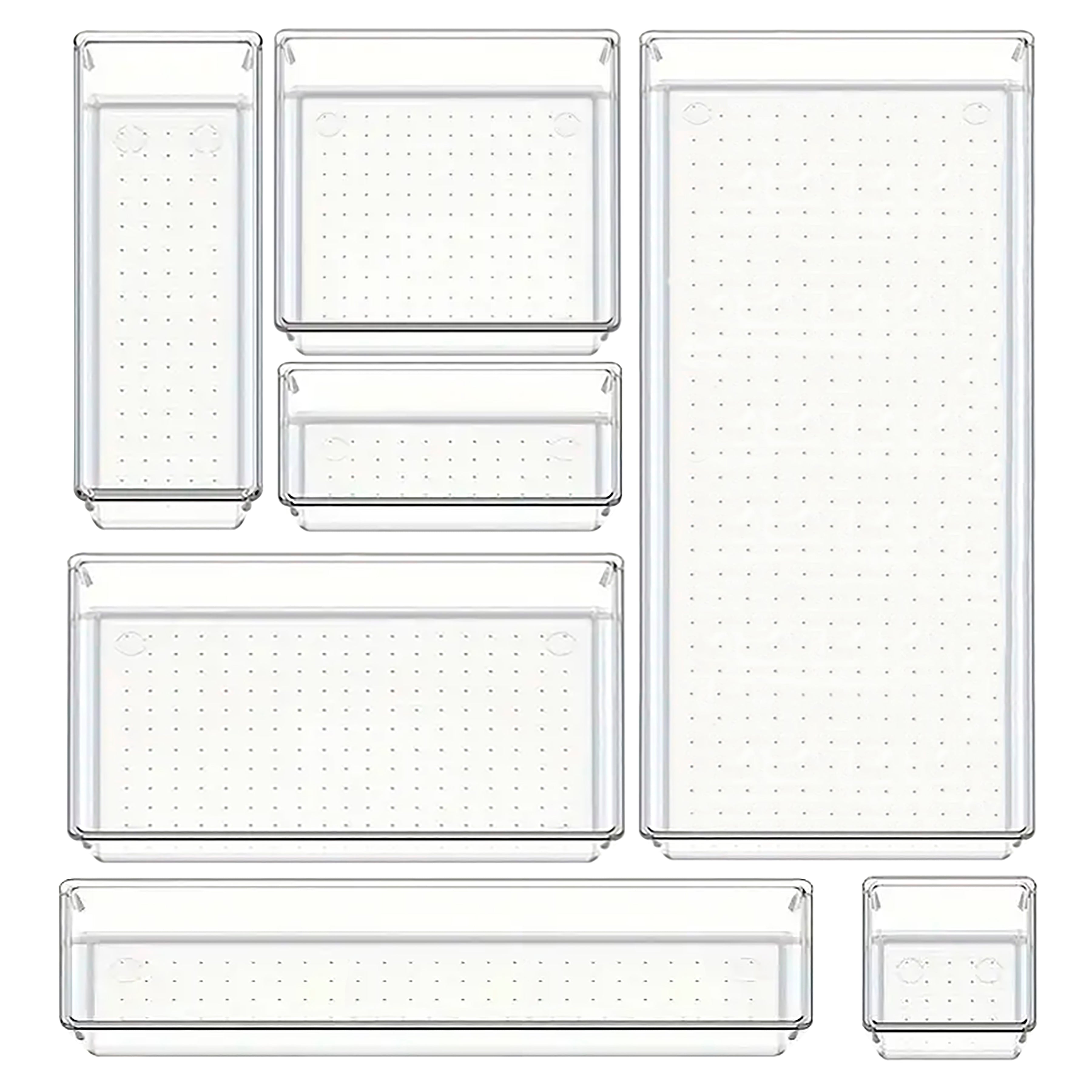 Organizador Transparente para Utensilios de Cocina - Set de 7 Piezas Modulares