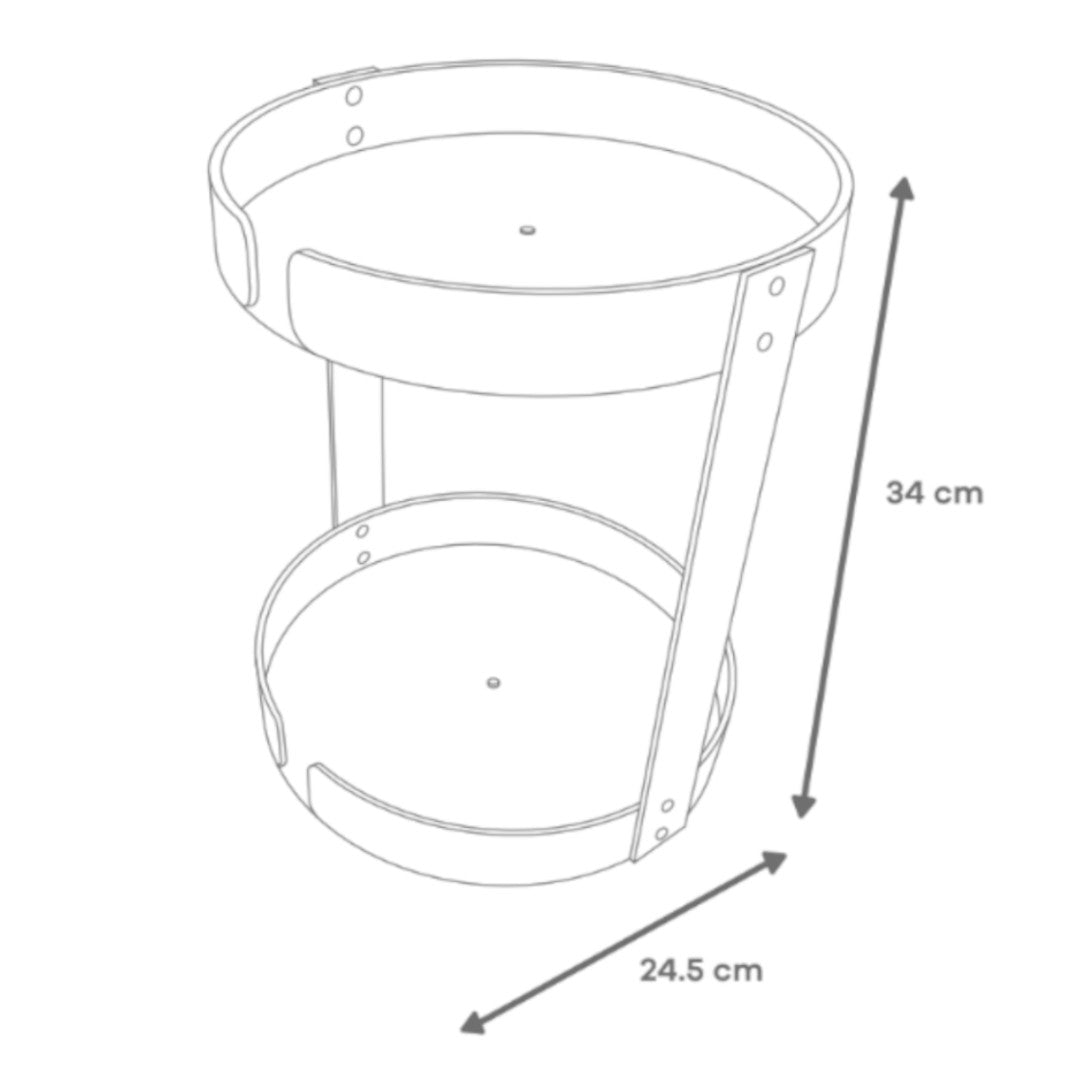 Charola para Condimentos Giratoria de 2 Niveles