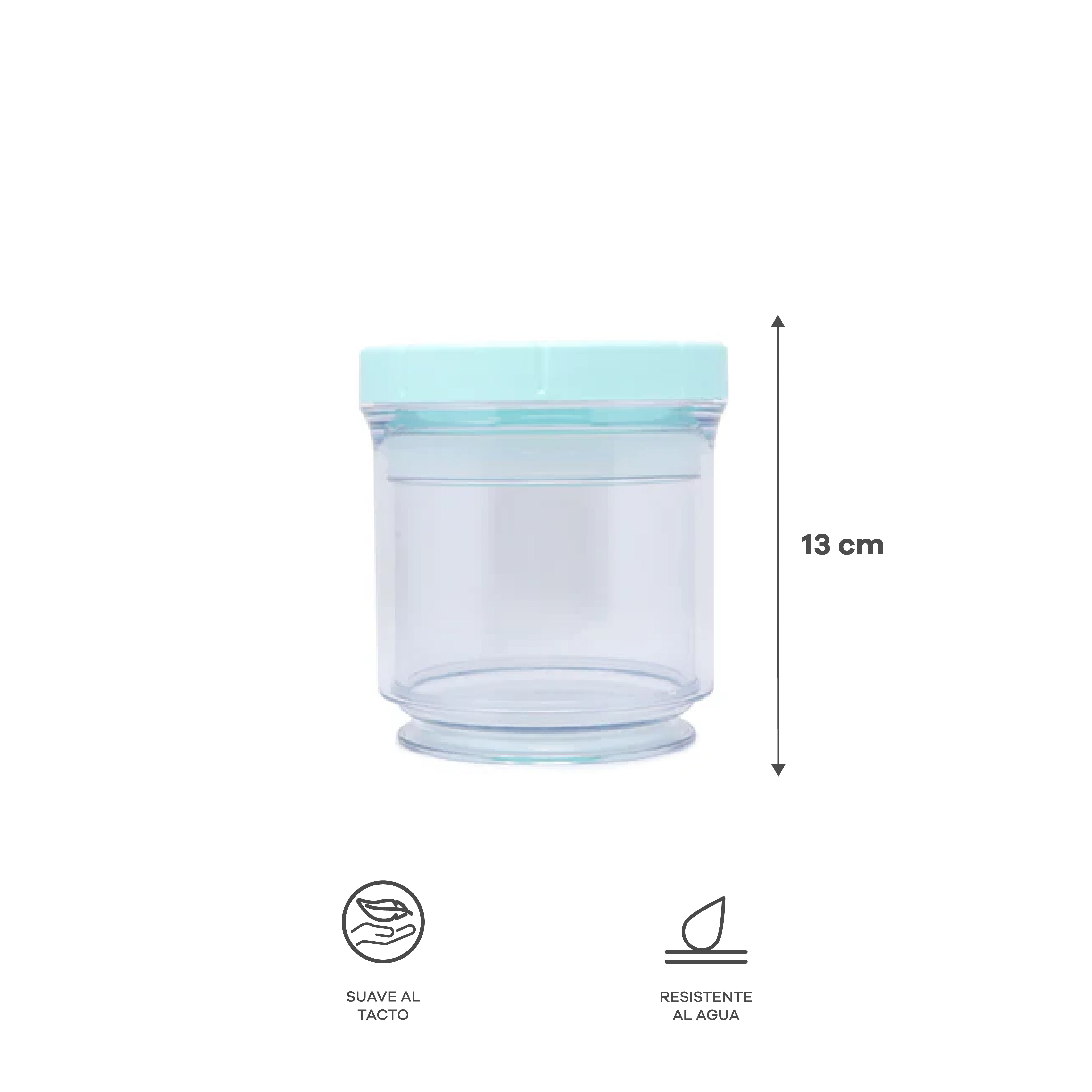 Contenedor Expandible Plástico - Tapa Turquesa