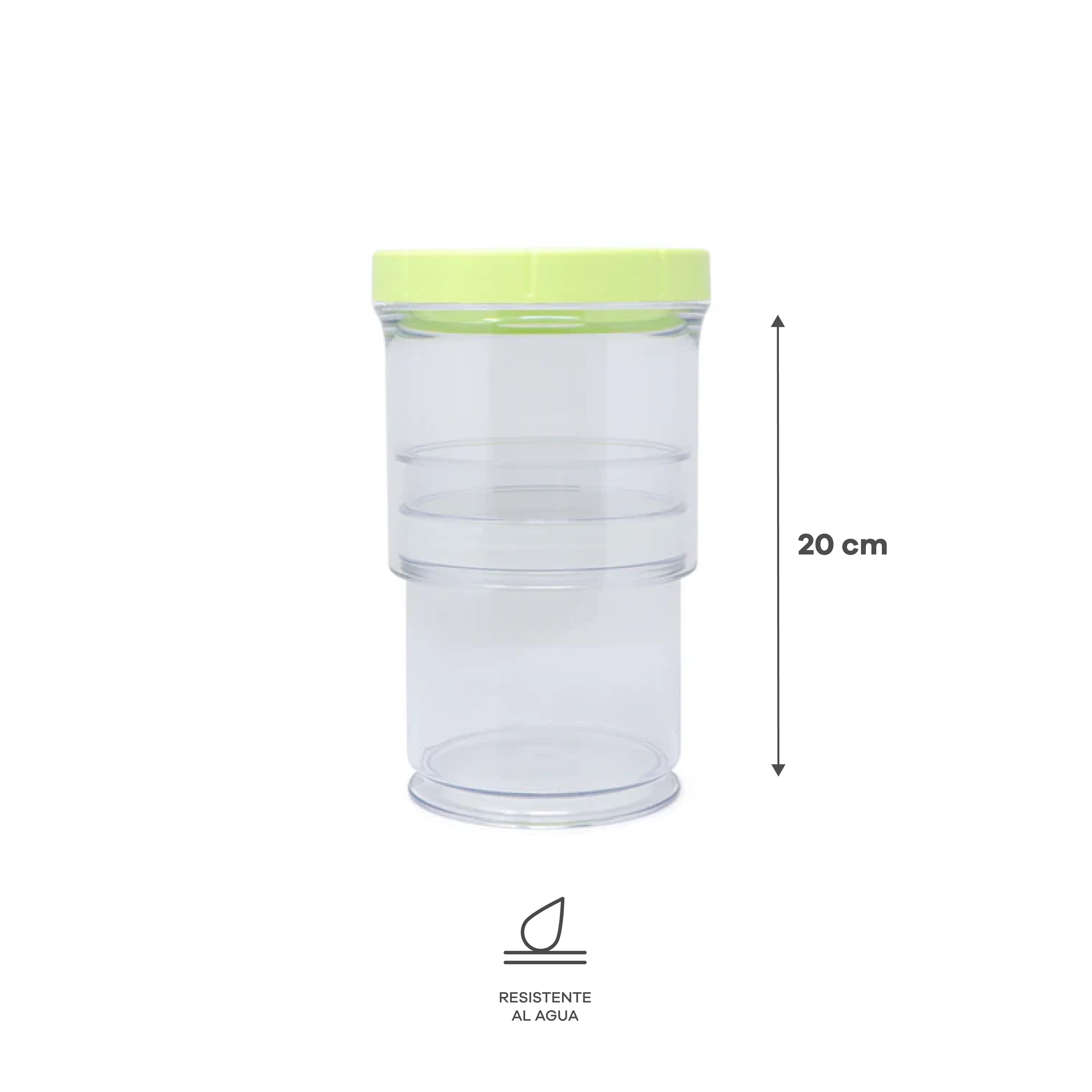 Contenedor Expandible de Plástico - Verde Limón