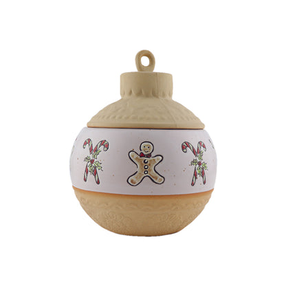 Galletero Navideño de Cerámica - Esfera Muñeco de Jengibre