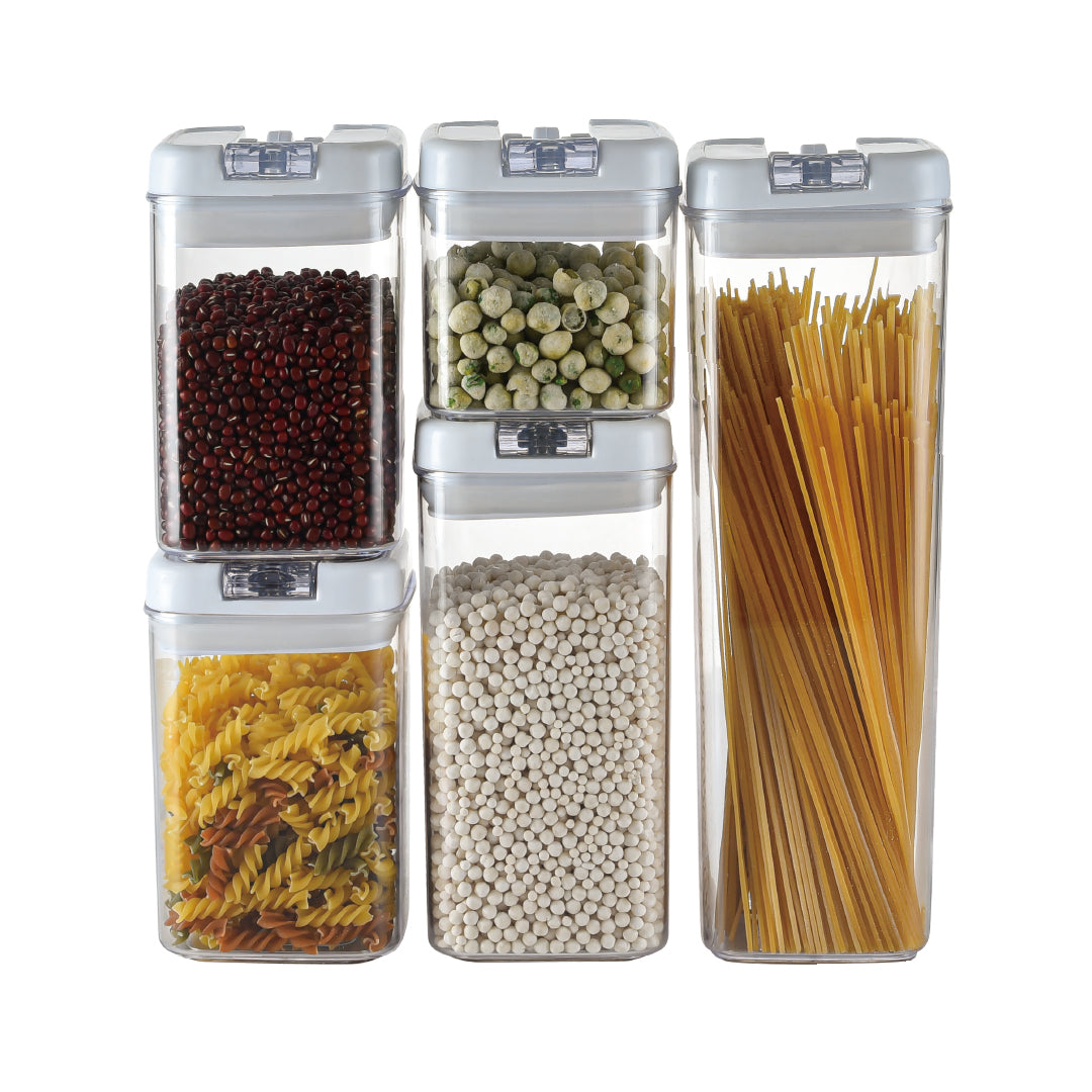 Set de 5 Contenedores de Plástico Multiusos