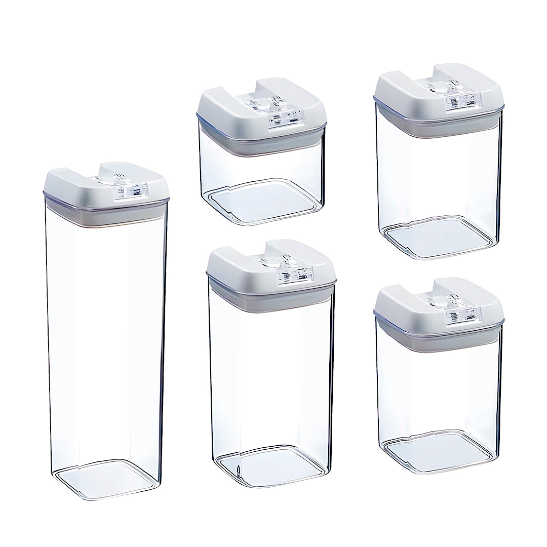 Set de 5 Contenedores de Plástico Multiusos