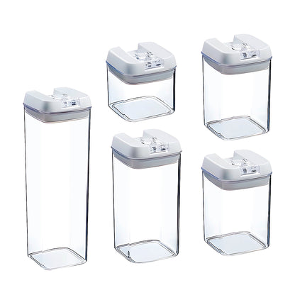 Set de 5 Contenedores de Plástico Multiusos