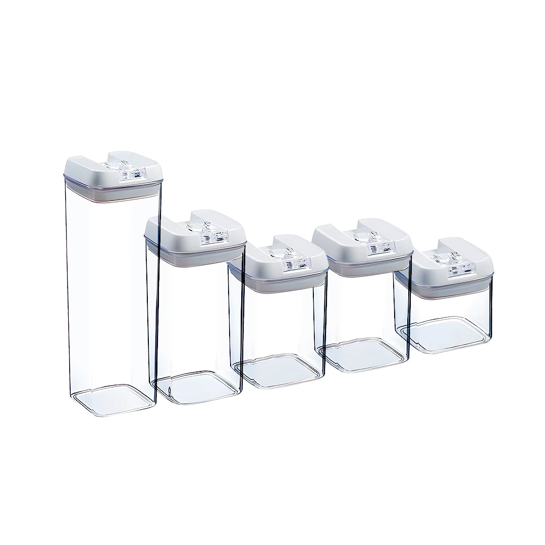 Set de 5 Contenedores de Plástico Multiusos