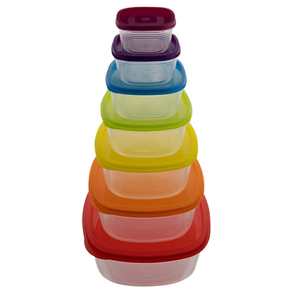 Set de 7 Contenedores Cuadrados - Varios Colores