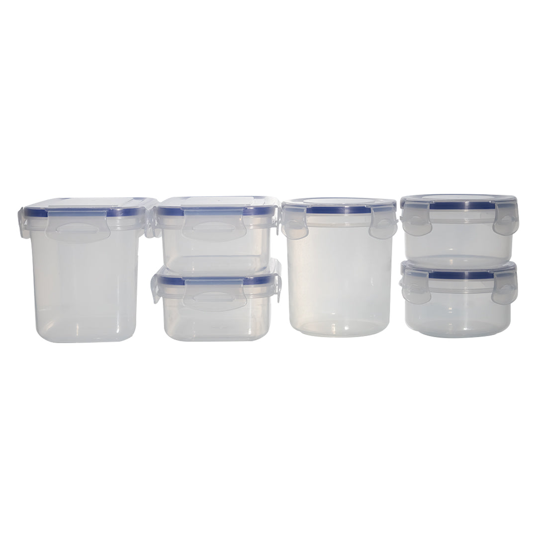 Set de 6 Contenedores Transparentes con Tapa Hermética