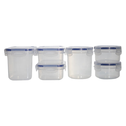 Set de 6 Contenedores Transparentes con Tapa Hermética