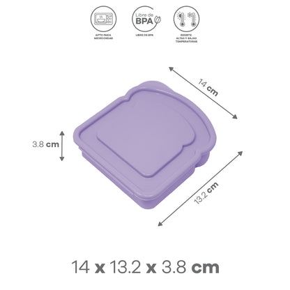 Contenedor para Sándwiches Lila