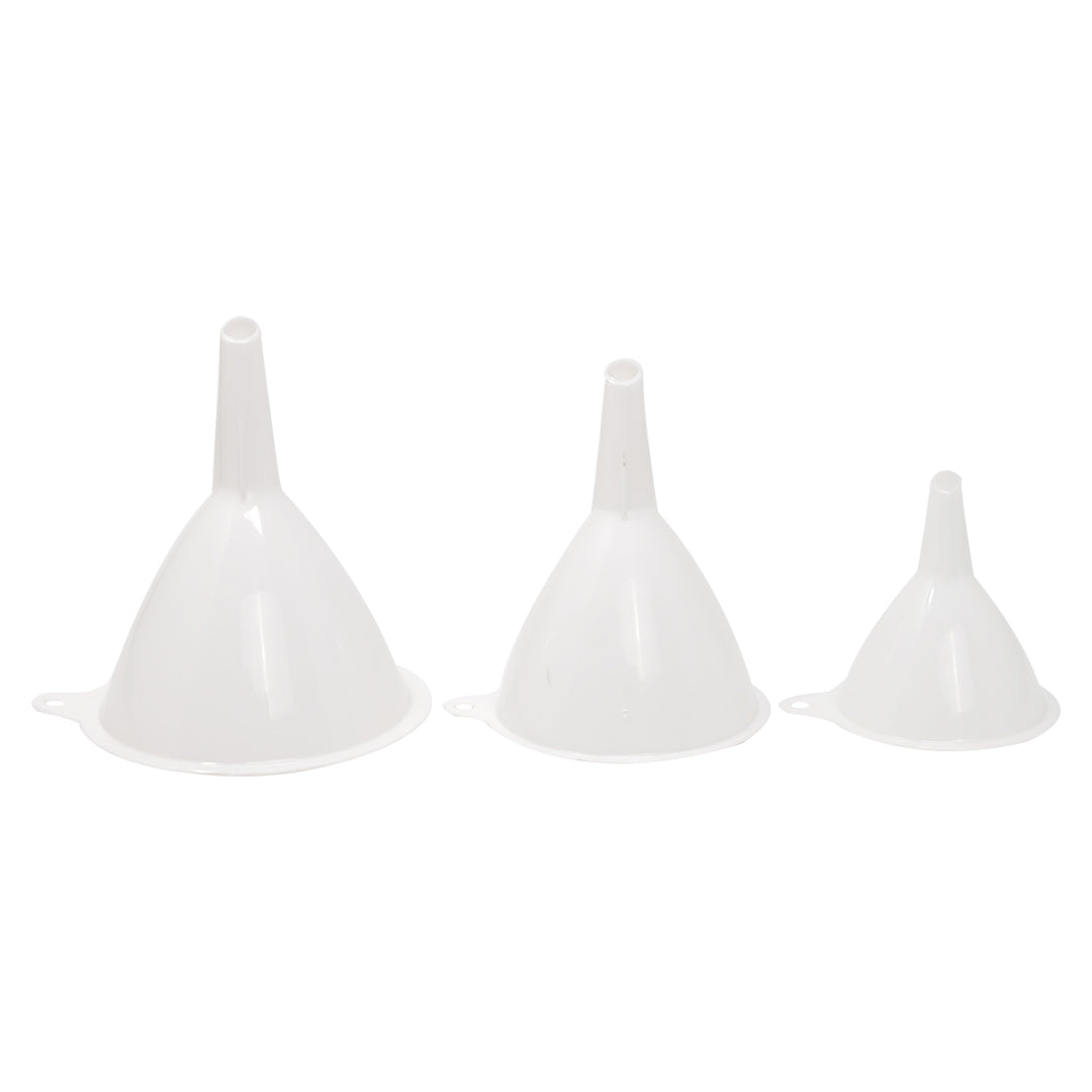 Embudo - Set de 3 Piezas de Plástico Blanco