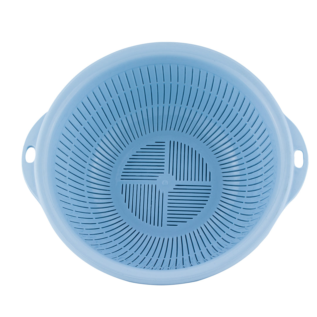 Escurridor de Plástico Redondo Azul - 32 cm
