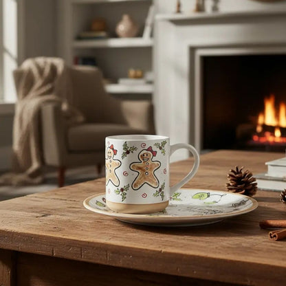 Set de Plato y Taza para 4 Personas - 8 Piezas Merry Christmas