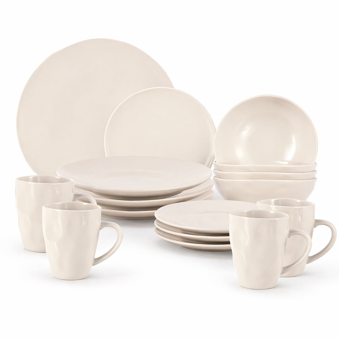 Vajilla TOVE para 4 Personas - Cerámica Crema 16 piezas