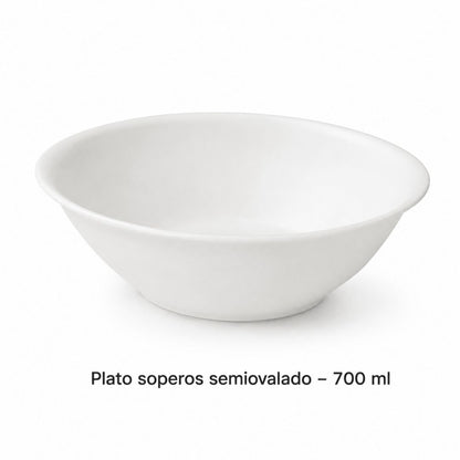 Vajilla KVADRAT para 4 Personas - Cerámica Blanca 20 piezas