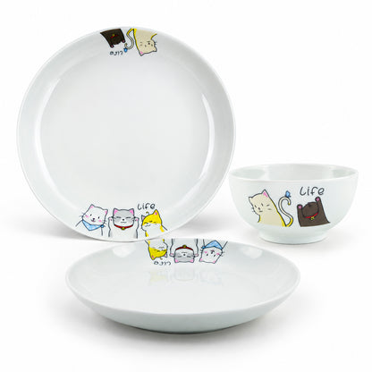 Vajilla Katt para 4 o 6 Personas con Diseño de Gatos