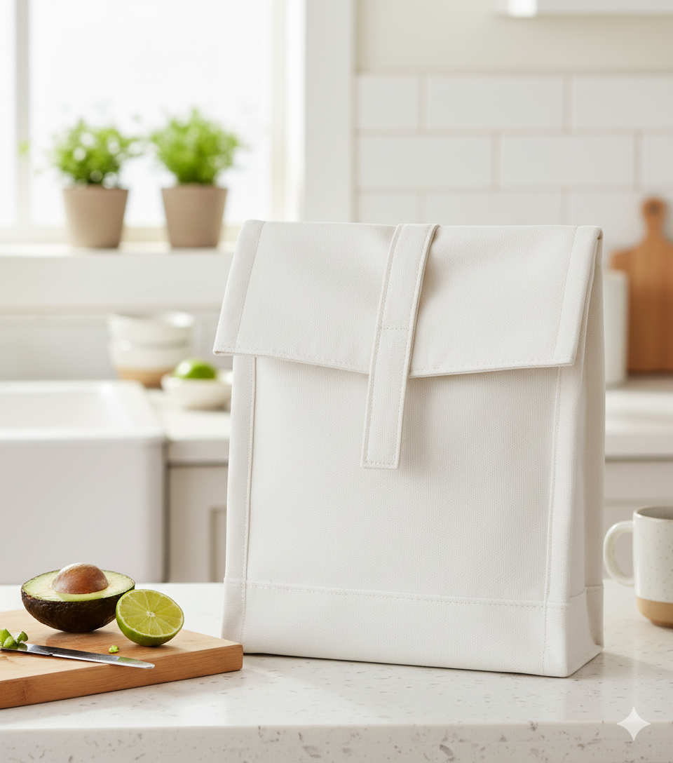 Lonchera de Tela con Revestimiento Térmico Eco-Friendly