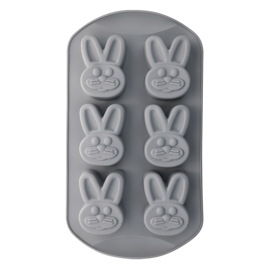 Molde de Plástico con Figura de Conejo - Gris