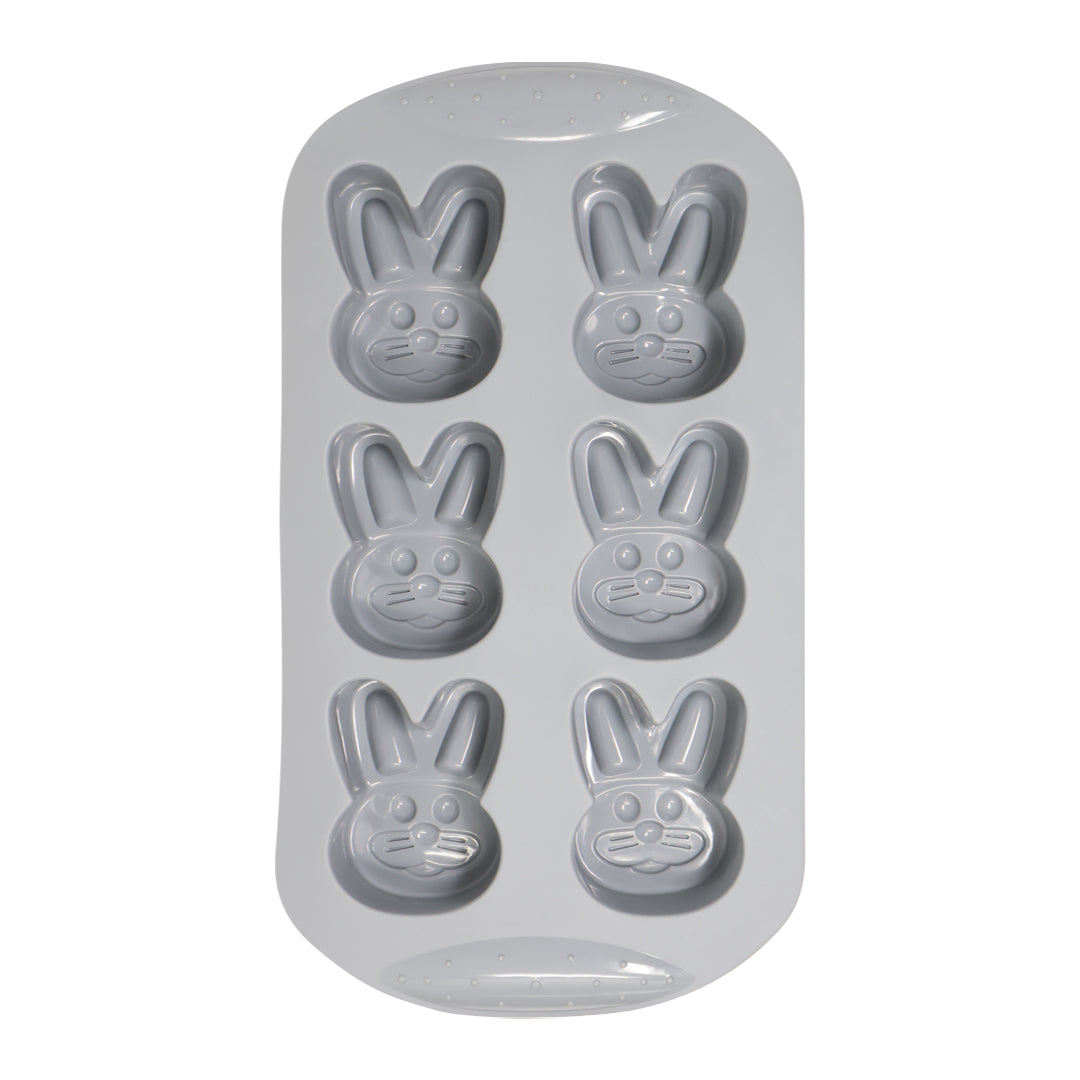 Molde de Plástico con Figura de Conejo - Gris