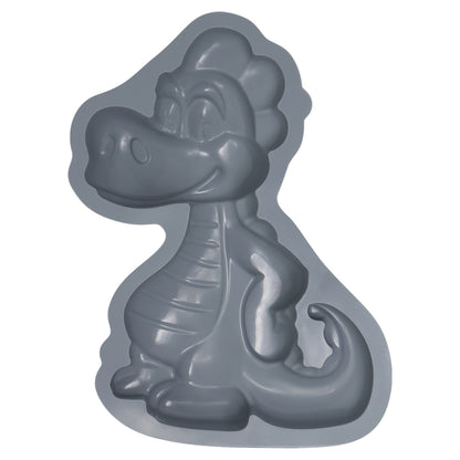 Molde de Plástico con Figura de Dinosaurio - Gris