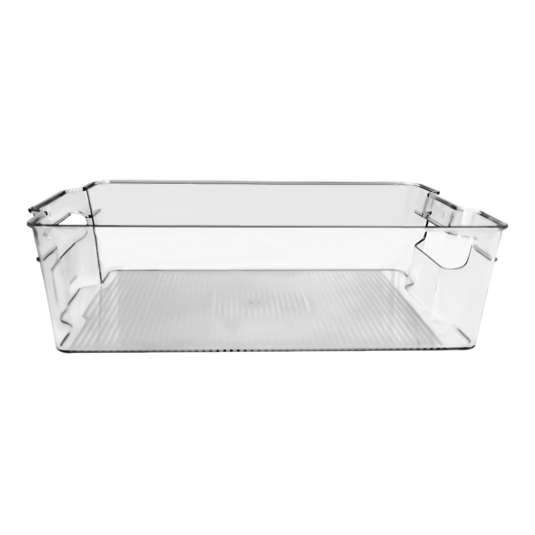 Organizador de refrigerador rectangular transparente - Mediano