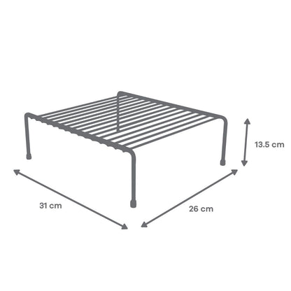 Estante Organizador Apilable de Cocina Negro