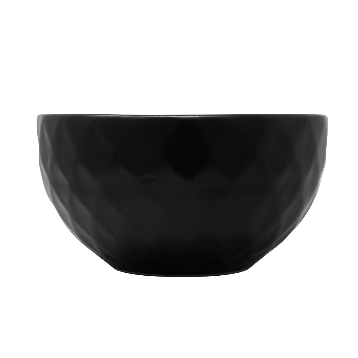 Plato Hondo Cerámica con Relieve Negro – 13.6 cm de Elegancia y Funcionalidad