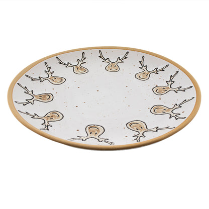 Plato de Cerámica con Renos - Ø22.5 cm.