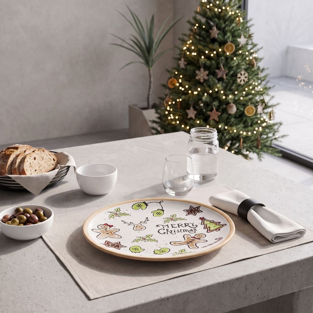 Plato de Cerámica Merry Christmas - Ø22.5 cm.