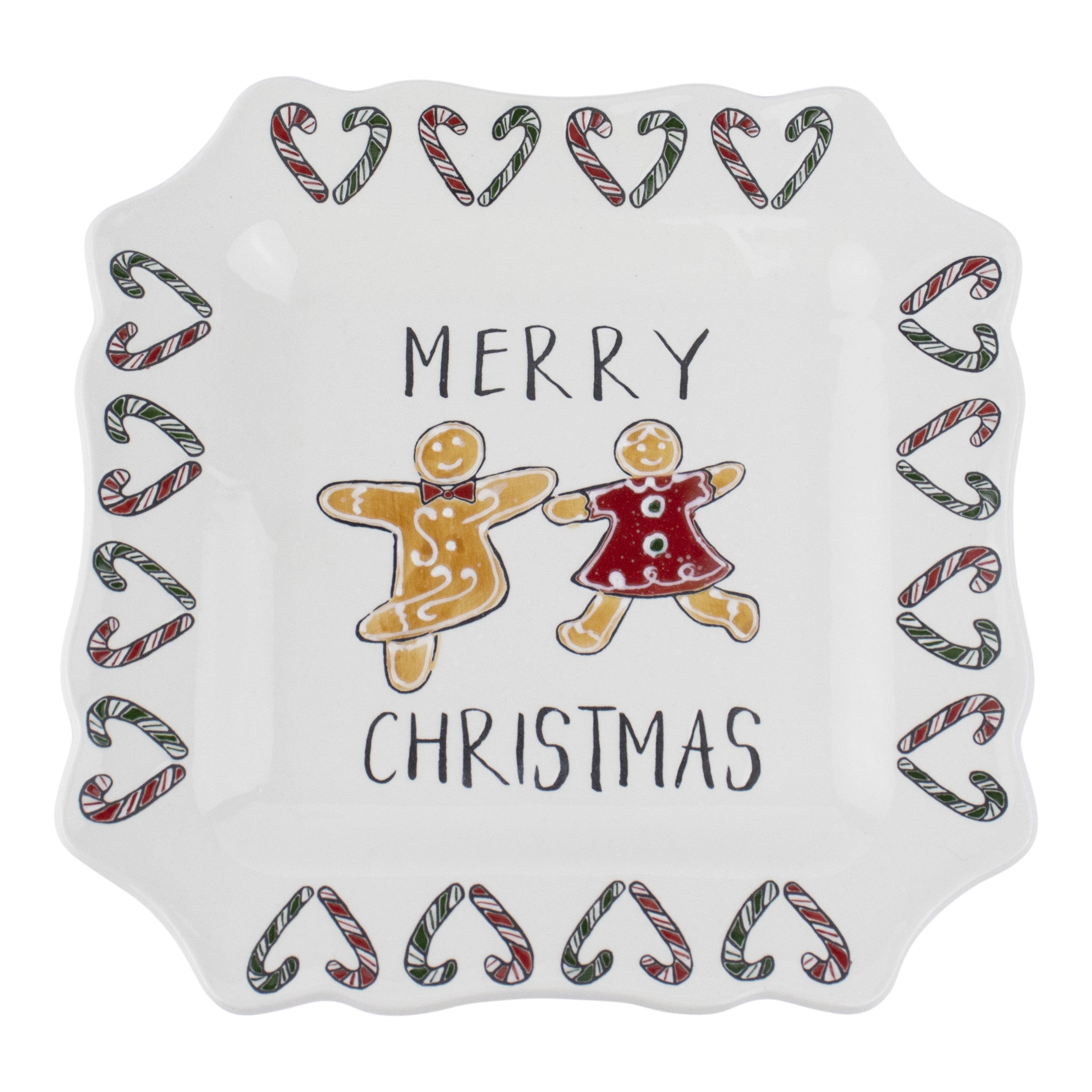 Plato de Cerámica Cuadrado - Merry Christmas