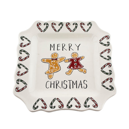 Plato de Cerámica Cuadrado - Merry Christmas