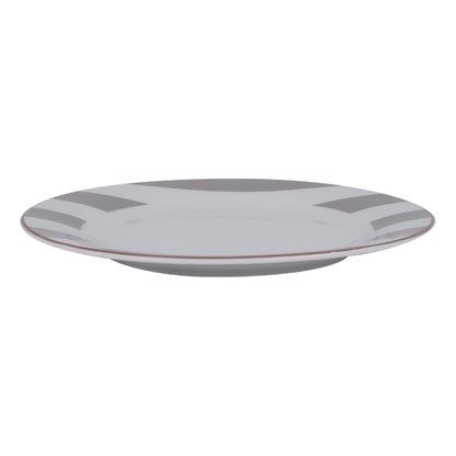 Vajilla Zéline Set Individual - Cerámica Gris/Blanca 4 piezas