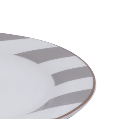 Vajilla Zéline para 4 Personas - Cerámica Gris/Blanca 16 piezas