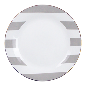 Vajilla Zéline para 4 Personas - Cerámica Gris/Blanca 16 piezas