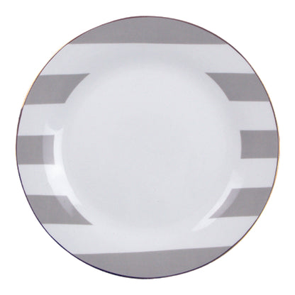 Vajilla Zéline para 4 Personas - Cerámica Gris/Blanca 16 piezas