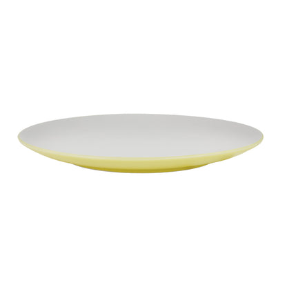 Vajilla Elin Set Individual - Cerámica Amarillo/Blanco 4 piezas