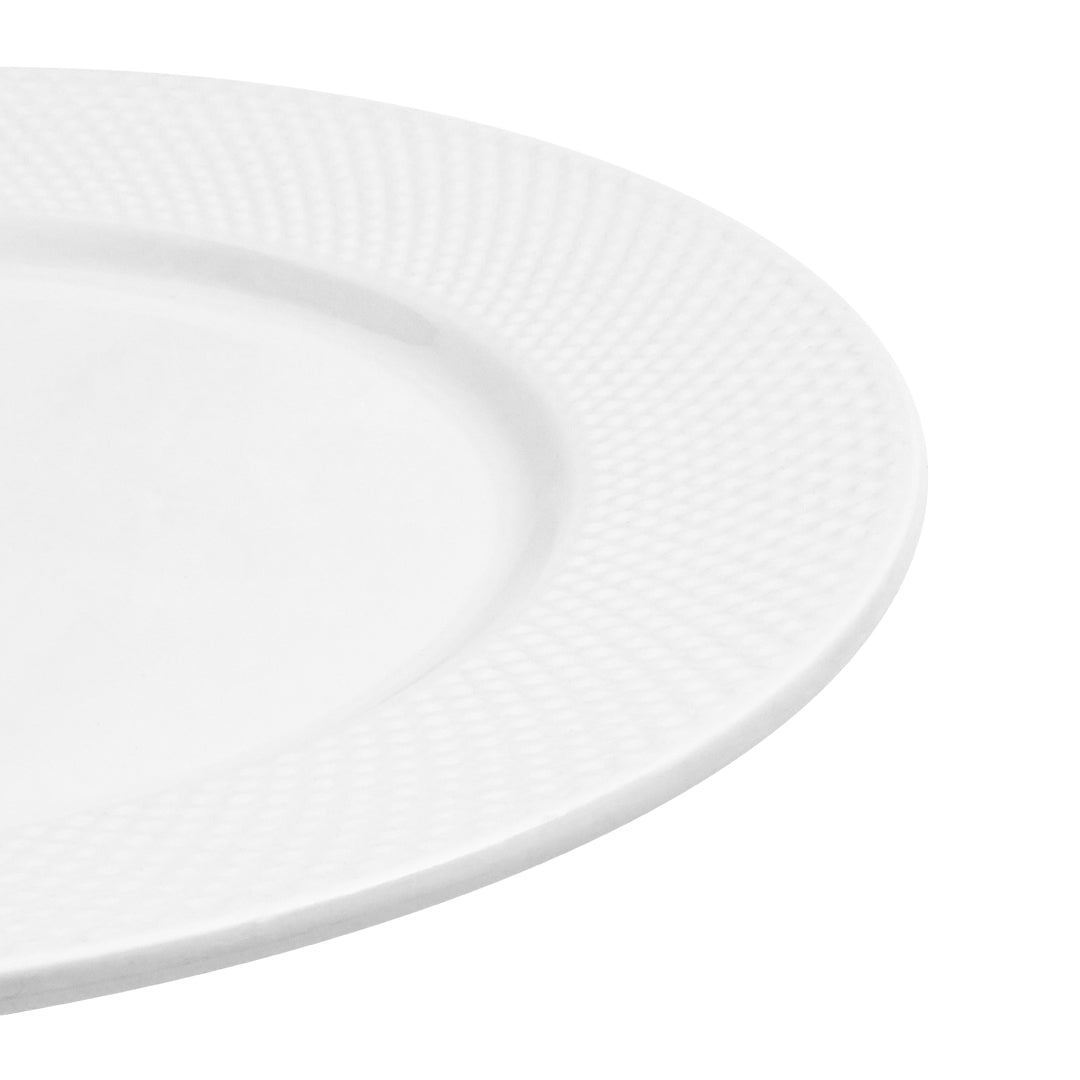 Vajilla Elise para 4 Personas - Cerámica Blanca 16 piezas