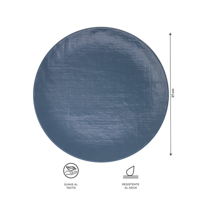 Vajilla Denim Set Individual - Cerámica Azul 4 piezas