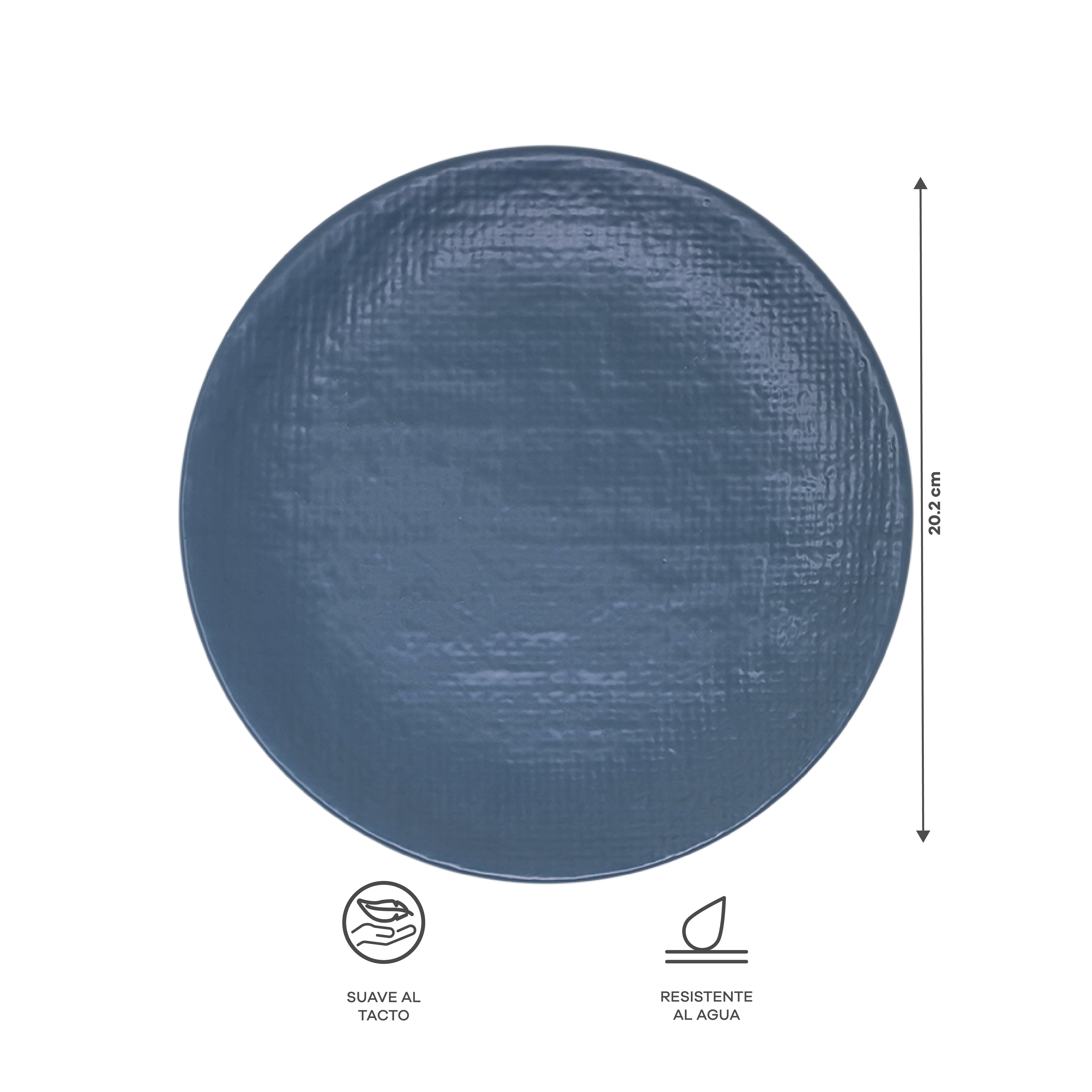 Vajilla Denim para 4 Personas - Cerámica Azul 16 piezas