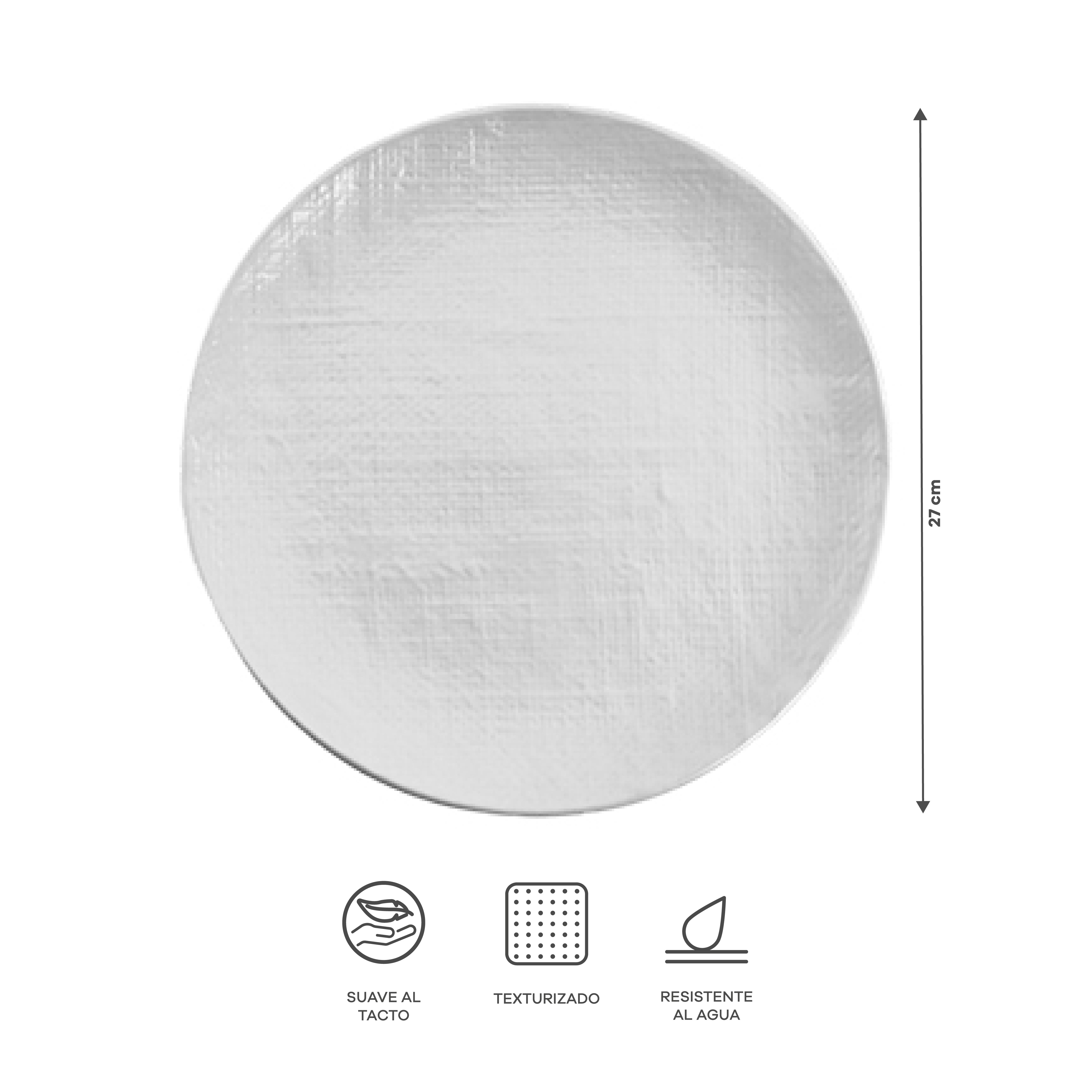 Vajilla Denim Set Individual - Cerámica Blanca 5 piezas