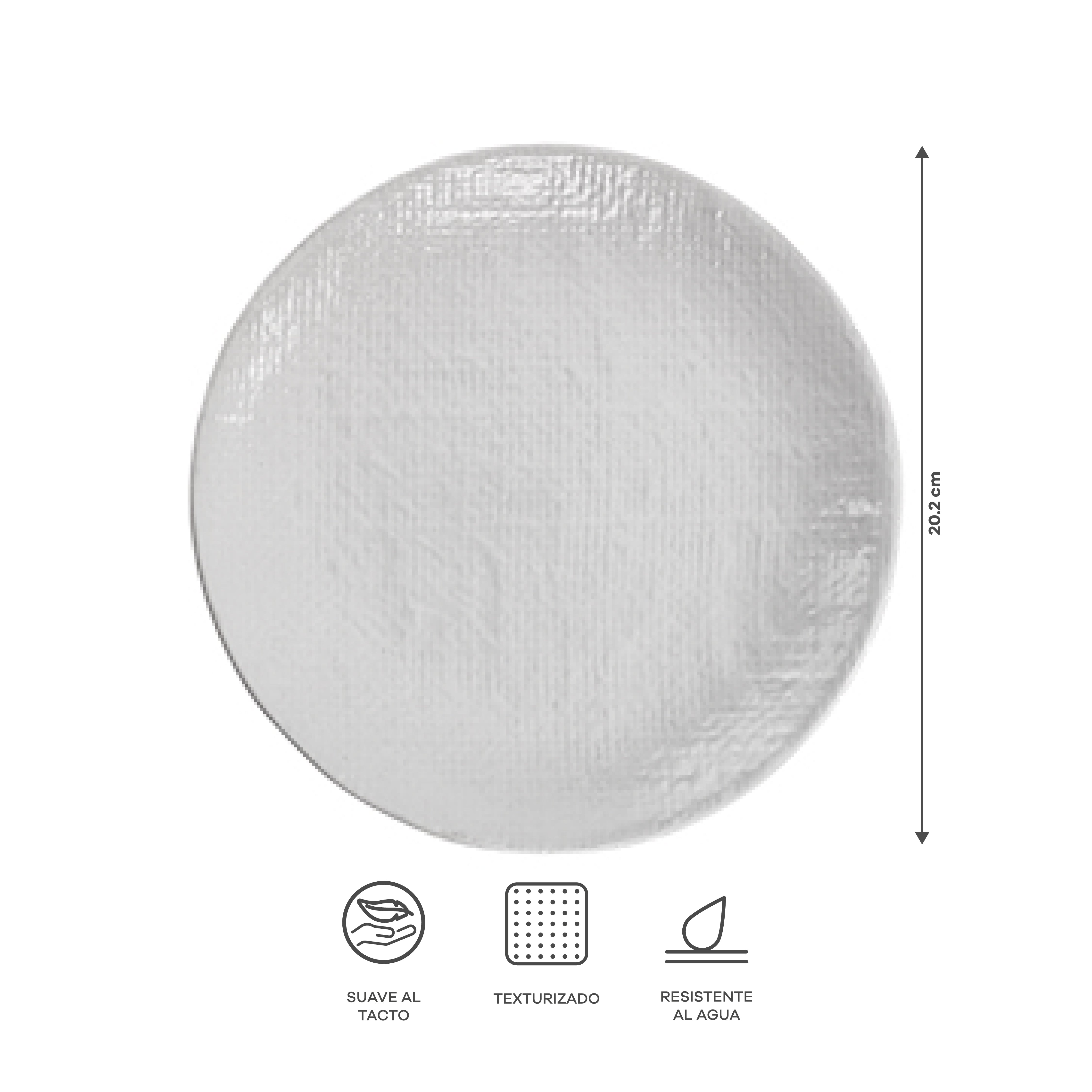 Vajilla Denim para 4 Personas - Cerámica Blanca 20 piezas