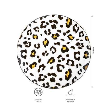 Vajilla Animal Print para 4 Personas - Cerámica Estampada 16 piezas