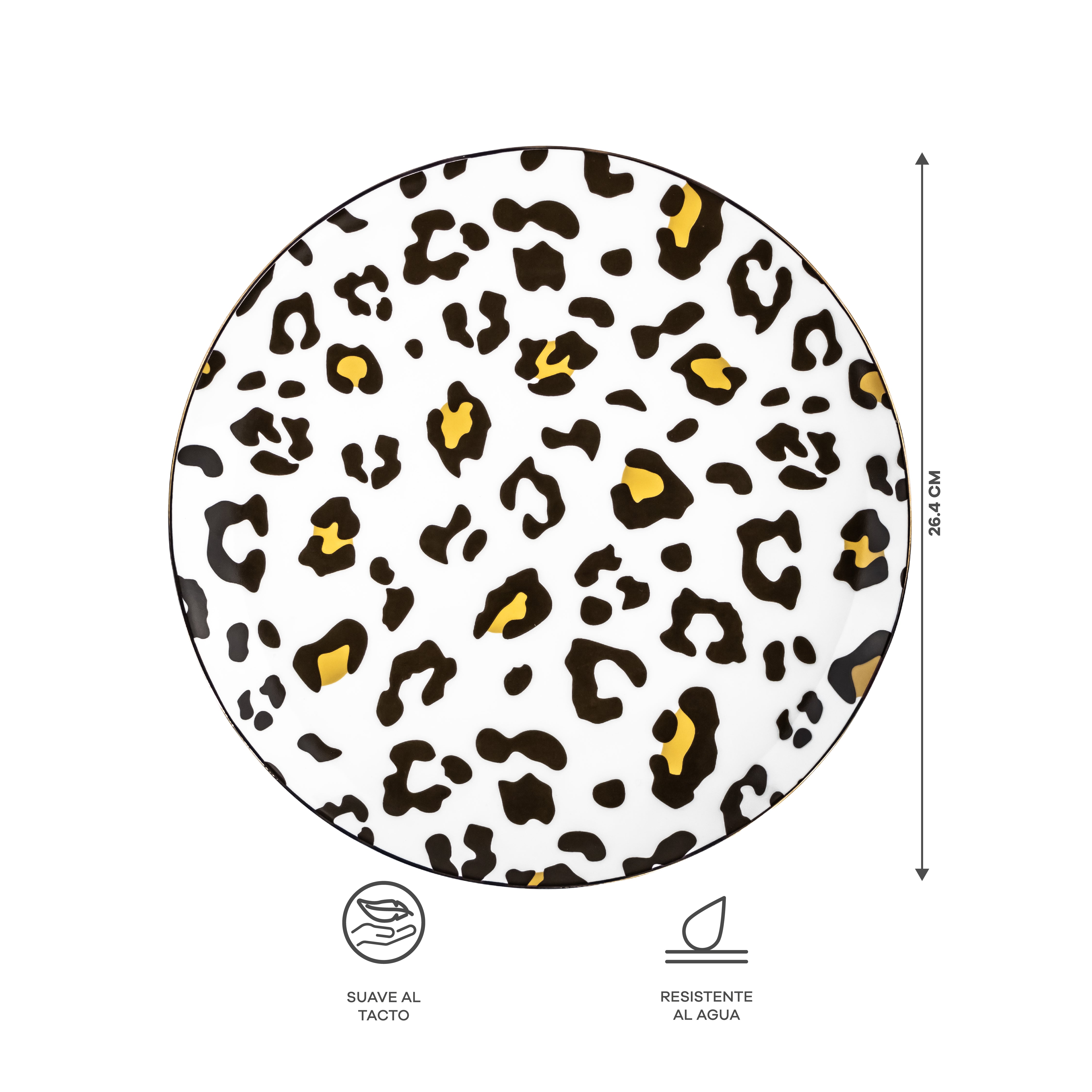 Vajilla Animal Print para 4 Personas - Cerámica Estampada 16 piezas