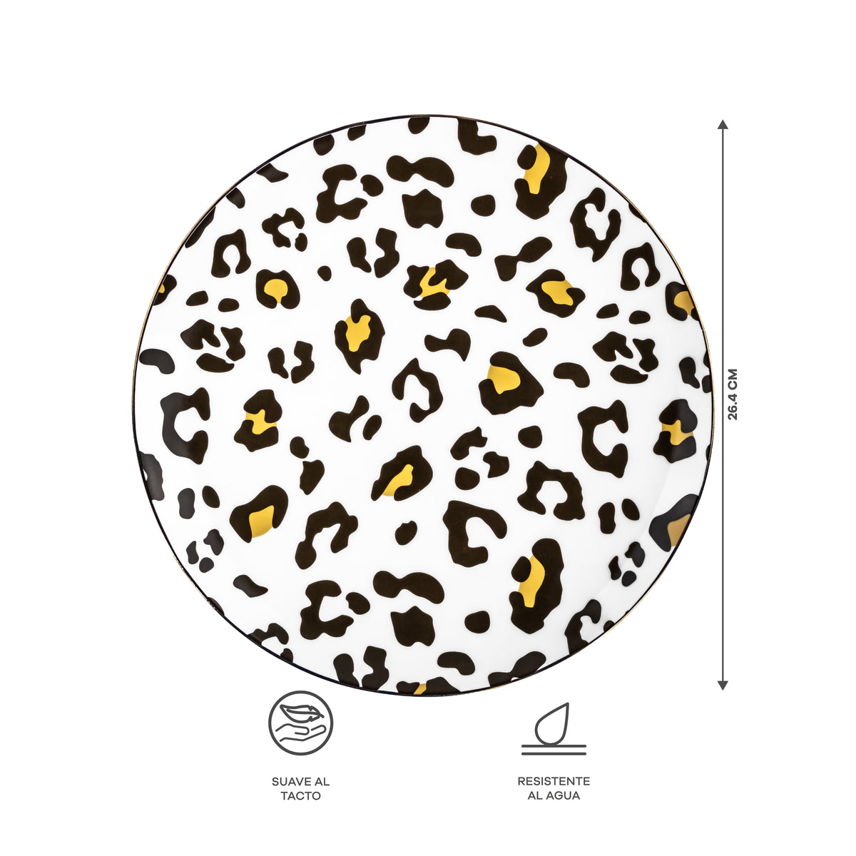 Vajilla Animal Print Set Individual - Cerámica Estampada 4 piezas