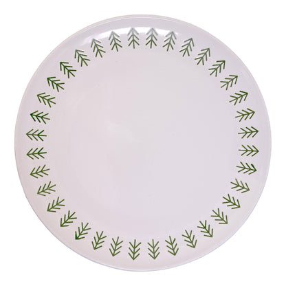 Vajilla Pinos Navidad Set Individual - Cerámica Verde 5 piezas
