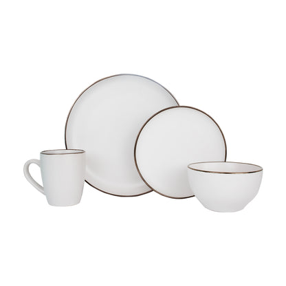 Vajilla EYRE Set Individual - Cerámica Gris 4 piezas